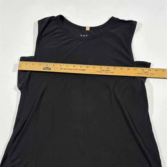 Lunya Womens Black Sleeveless Cotton Poly Crew Neck Muscle Tee Tank Top Sz XL - Picture 5 of 8